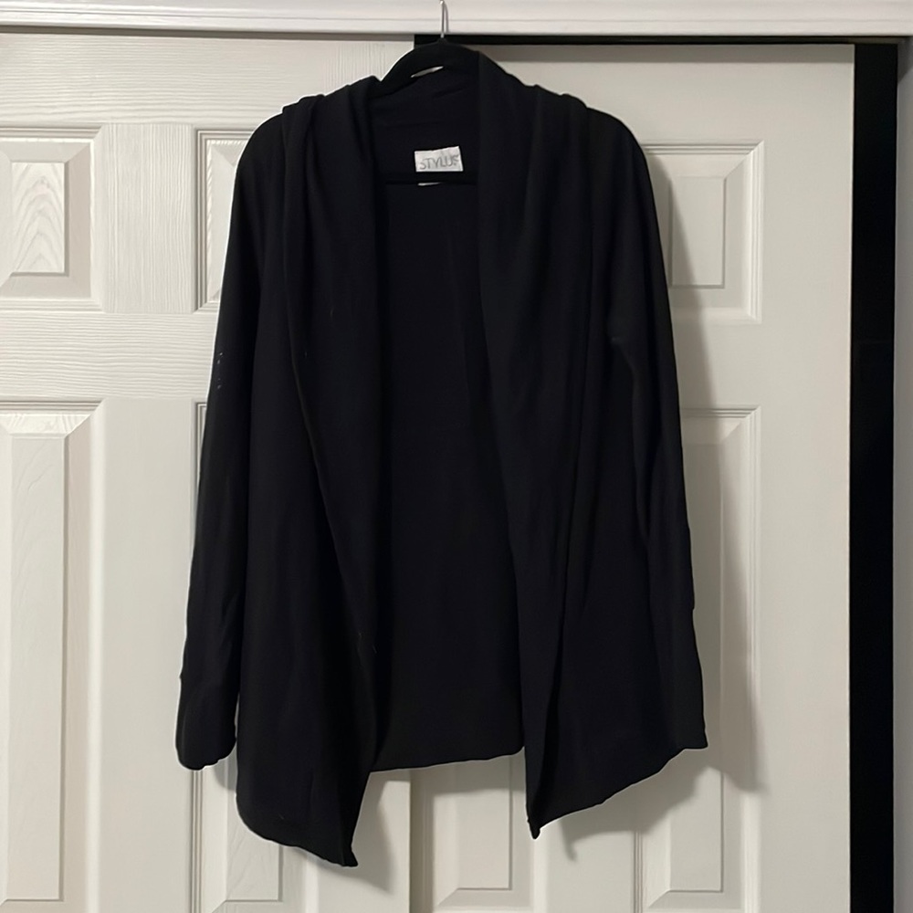 Black Hooded Cardigan